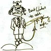 "Auto-Caricarura" de Angus Young